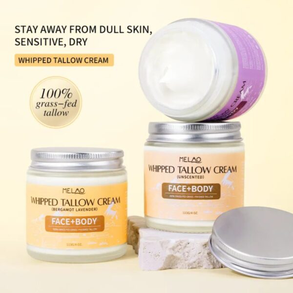 Organic Tallow Cream for Skin Hydration & Nourishment | Face, Body Cream – Bergamot Lavender - Image 5