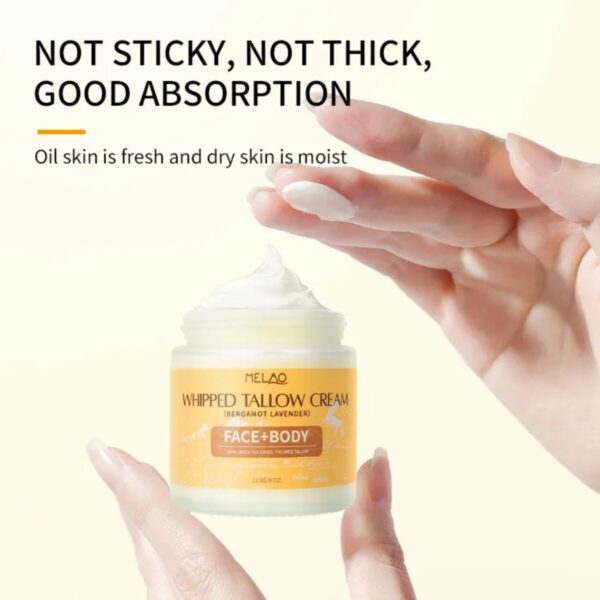 Organic Tallow Cream for Skin Hydration & Nourishment | Face, Body Cream – Bergamot Lavender - Image 3